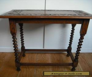 Item C19th Victorian Gothic Revival Carved Oak Side Table [small/occasional/coffee] for Sale